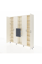 Arges Dolap 15 Raflı 2 Çekmeceli 4 Kapaklı 220x30x243 Aytaşı-Aytaşı/Antrasit