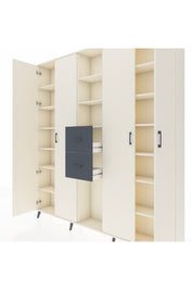 Arges Dolap 15 Raflı 2 Çekmeceli 4 Kapaklı 220x30x243 Aytaşı-Aytaşı/Antrasit