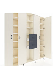 Arges Dolap 15 Raflı 2 Çekmeceli 4 Kapaklı 220x30x243 Aytaşı-Aytaşı/Antrasit