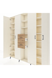 Arges Dolap 15 Raflı 2 Çekmeceli 4 Kapaklı 220x30x243 Aytaşı-Aytaşı/Çam