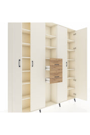 Arges Dolap 15 Raflı 2 Çekmeceli 4 Kapaklı 220x30x243 Aytaşı-Aytaşı/Çam