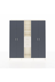 Arges Dolap 15 Raflı 2 Çekmeceli 4 Kapaklı 220x30x243 Aytaşı-Antrasit/Aytaşı