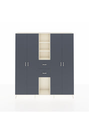 Arges Gardrop 15 Raflı 2 Çekmeceli 4 Kapaklı 220x30x243 Aytaşı-Antrasit