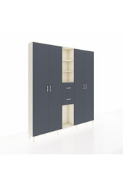 Arges Gardrop 15 Raflı 2 Çekmeceli 4 Kapaklı 220x30x243 Aytaşı-Antrasit