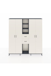 Arges Gardrop 15 Raflı 2 Çekmeceli 4 Kapaklı 220x30x243 Antrasit-Aytaşı