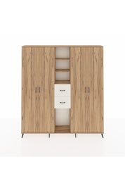 Arges Dolap 15 Raflı 2 Çekmeceli 4 Kapaklı 220x30x243 Çam-Çam/Aytaşı