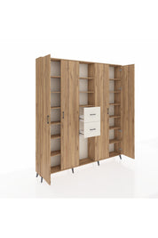 Arges Dolap 15 Raflı 2 Çekmeceli 4 Kapaklı 220x30x243 Çam-Çam/Aytaşı