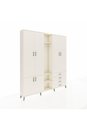 Arges Gardrop 14 Raflı 4 Çekmeceli Tek Askılı 220x30x243 Aytaşı-Aytaşı