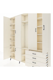 Arges Gardrop 14 Raflı 4 Çekmeceli Tek Askılı 220x30x243 Aytaşı-Aytaşı