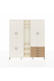 Arges Dolap 14 Raflı 4 Çekmeceli Tek Askılı 220x30x243 Aytaşı-Aytaşı/Çam