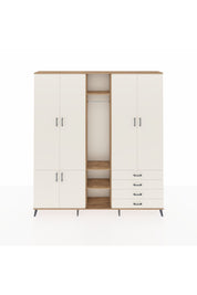 Arges Gardrop 14 Raflı 4 Çekmeceli Tek Askılı 220x30x243 Çam-Aytaşı