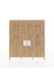 Arges Dolap 10 Raflı 2 Çekmeceli 3 Askılı 220x30x243 Aytaşı-Çam/Aytaşı