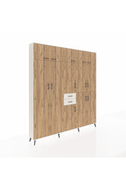 Arges Dolap 10 Raflı 2 Çekmeceli 3 Askılı 220x30x243 Aytaşı-Çam/Aytaşı