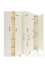 Arges Gardrop 10 Raflı 2 Çekmeceli 3 Askılı 220x30x243 Aytaşı-Aytaşı