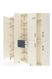 Arges Dolap 10 Raflı 2 Çekmeceli 3 Askılı 220x30x243 Aytaşı-Aytaşı/Antrasit