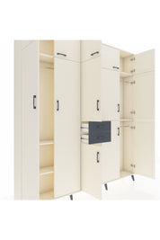 Arges Dolap 10 Raflı 2 Çekmeceli 3 Askılı 220x30x243 Aytaşı-Aytaşı/Antrasit