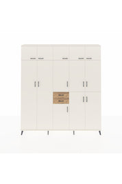 Arges Dolap 10 Raflı 2 Çekmeceli 3 Askılı 220x30x243 Aytaşı-Aytaşı/Çam