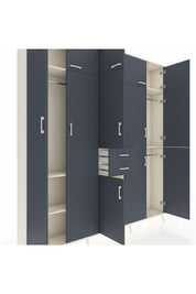 Arges Gardrop 10 Raflı 2 Çekmeceli 3 Askılı 220x30x243 Aytaşı-Antrasit