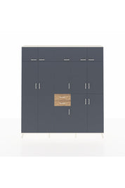 Arges Dolap 10 Raflı 2 Çekmeceli 3 Askılı 220x30x243 Aytaşı-Antrasit/Çam