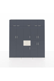 Arges Dolap 10 Raflı 2 Çekmeceli 3 Askılı 220x30x243 Antrasit-Antrasit/Aytaşı