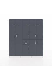 Arges Gardrop 10 Raflı 2 Çekmeceli 3 Askılı 220x30x243 Antrasit-Antrasit