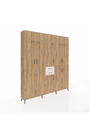 Arges Dolap 10 Raflı 2 Çekmeceli 3 Askılı 220x30x243 Çam-Çam/Aytaşı