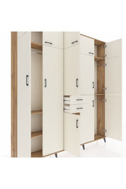 Arges Gardrop 10 Raflı 2 Çekmeceli 3 Askılı 220x30x243 Çam-Aytaşı