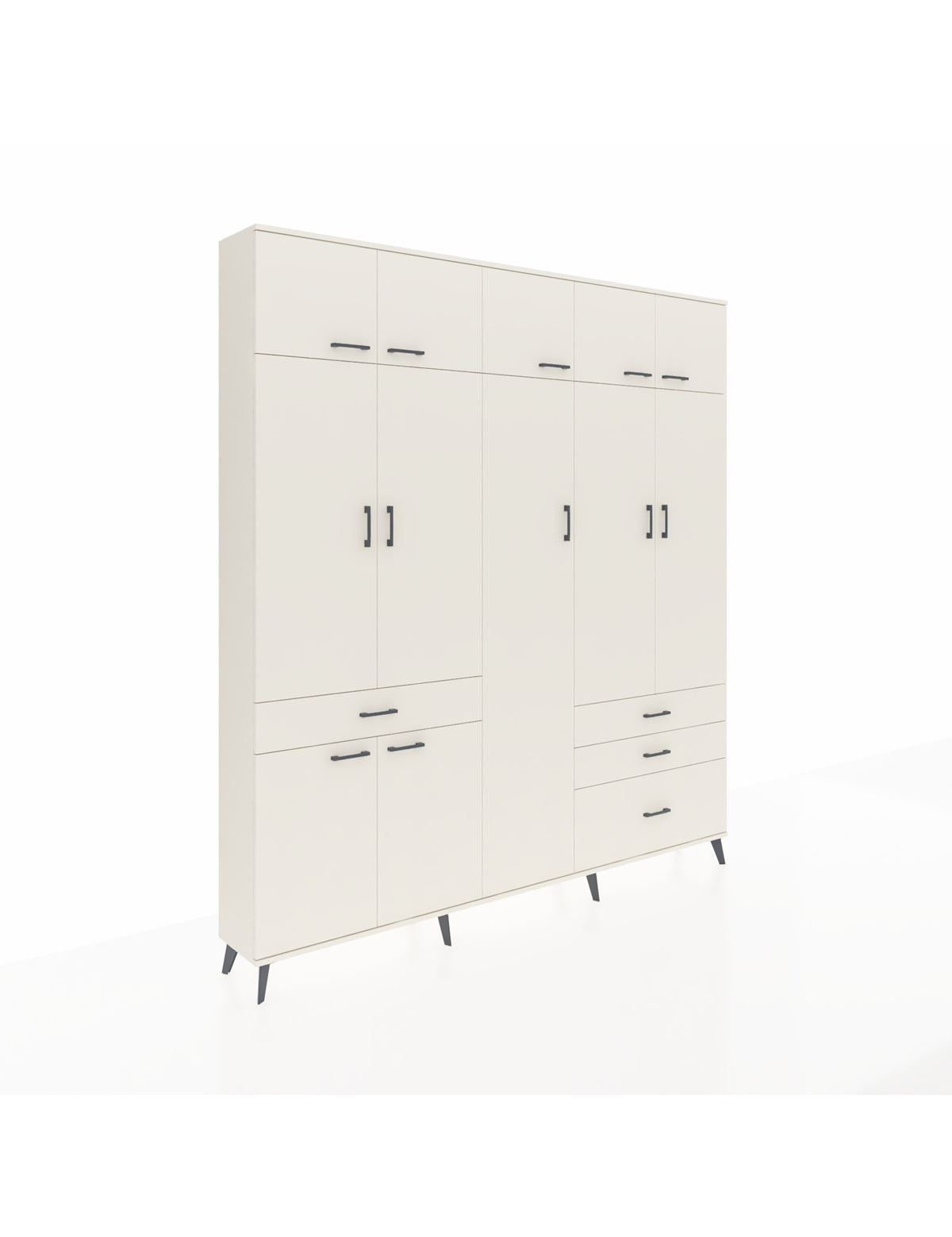 Arges Gardrop 11 Raflı 4 Çekmeceli 2 Askılı 220x30x243 Aytaşı-Aytaşı