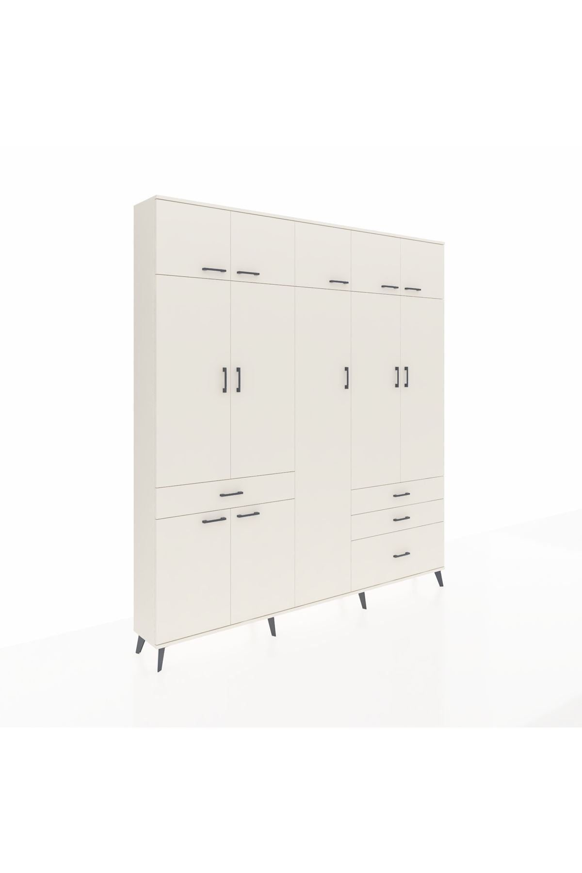 Arges Gardrop 11 Raflı 4 Çekmeceli 2 Askılı 220x30x243 Aytaşı-Aytaşı