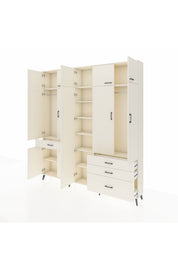 Arges Gardrop 11 Raflı 4 Çekmeceli 2 Askılı 220x30x243 Aytaşı-Aytaşı