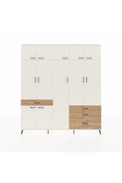 Arges Dolap 11 Raflı 4 Çekmeceli 2 Askılı 220x30x243 Aytaşı-Aytaşı/Çam