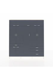 Arges Gardrop 11 Raflı 4 Çekmeceli 2 Askılı 220x30x243 Aytaşı-Antrasit