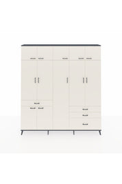 Arges Gardrop 11 Raflı 4 Çekmeceli 2 Askılı 220x30x243 Antrasit-Aytaşı