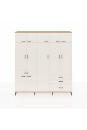 Arges Gardrop 11 Raflı 4 Çekmeceli 2 Askılı 220x30x243 Çam-Aytaşı