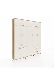 Arges Gardrop 11 Raflı 4 Çekmeceli 2 Askılı 220x30x243 Çam-Aytaşı