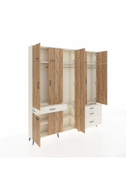 Arges Dolap 8 Raflı 4 Çekmeceli 3 Askılı 220x30x243 Aytaşı-Çam/Aytaşı