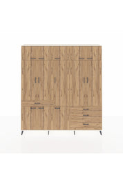 Arges Gardrop 8 Raflı 4 Çekmeceli 3 Askılı 220x30x243 Aytaşı-Çam