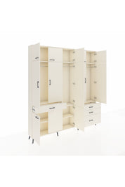 Arges Gardrop 8 Raflı 4 Çekmeceli 3 Askılı 220x30x243 Aytaşı-Aytaşı