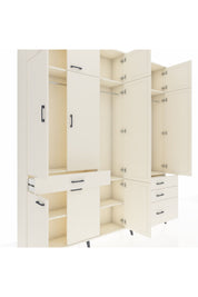 Arges Gardrop 8 Raflı 4 Çekmeceli 3 Askılı 220x30x243 Aytaşı-Aytaşı