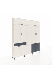 Arges Dolap 8 Raflı 4 Çekmeceli 3 Askılı 220x30x243 Aytaşı-Aytaşı/Antrasit