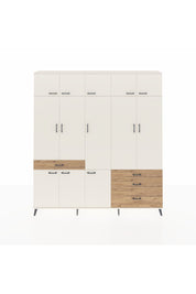 Arges Dolap 8 Raflı 4 Çekmeceli 3 Askılı 220x30x243 Aytaşı-Aytaşı/Çam