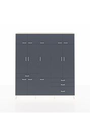 Arges Gardrop 8 Raflı 4 Çekmeceli 3 Askılı 220x30x243 Aytaşı-Antrasit