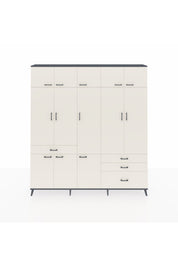 Arges Gardrop 8 Raflı 4 Çekmeceli 3 Askılı 220x30x243 Antrasit-Aytaşı