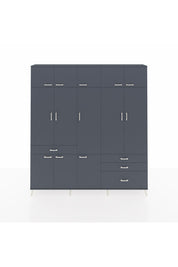 Arges Gardrop 8 Raflı 4 Çekmeceli 3 Askılı 220x30x243 Antrasit-Antrasit