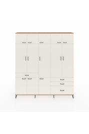 Arges Gardrop 8 Raflı 4 Çekmeceli 3 Askılı 220x30x243 Çam-Aytaşı