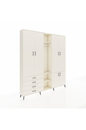 Arges Gardrop 14 Raflı 4 Çekmeceli Tek Askılı 220x30x243 Aytaşı-Aytaşı