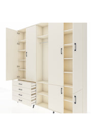 Arges Gardrop 14 Raflı 4 Çekmeceli Tek Askılı 220x30x243 Aytaşı-Aytaşı