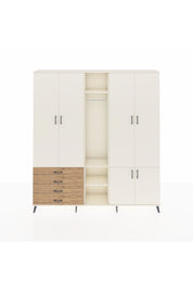 Arges Dolap 14 Raflı 4 Çekmeceli Tek Askılı 220x30x243 Aytaşı-Aytaşı/Çam