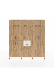 Arges Dolap 10 Raflı 2 Çekmeceli 3 Askılı 220x30x243 Aytaşı-Çam/Aytaşı