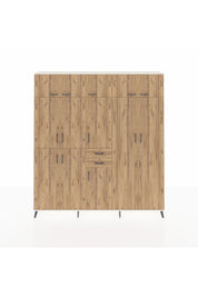 Arges Gardrop 10 Raflı 2 Çekmeceli 3 Askılı 220x30x243 Aytaşı-Çam